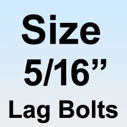 Type 316 Stainless Lag Bolts - Size 5/16"